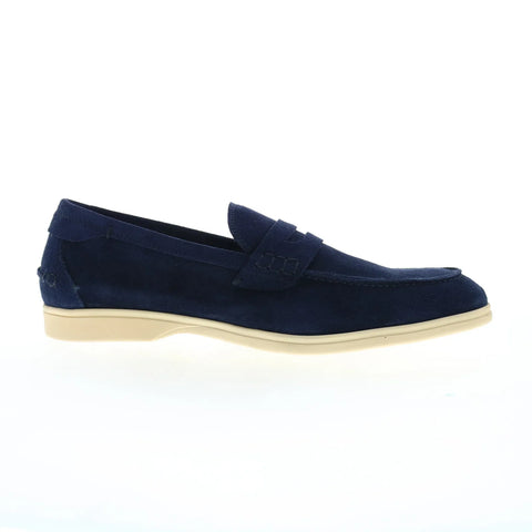 Di Bianco Procida Penny Cashmere 266 Mens Blue Loafers & Slip Ons Penny Shoes