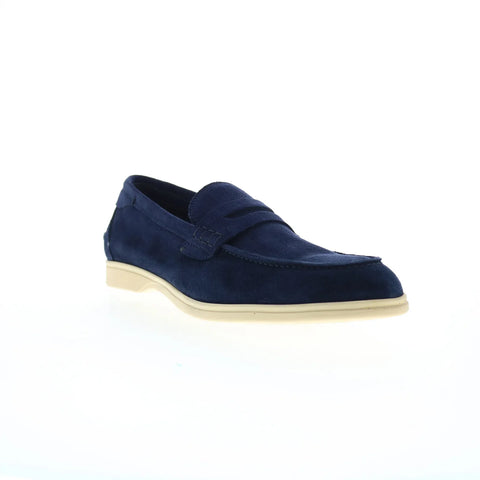 Di Bianco Procida Penny Cashmere 266 Mens Blue Loafers & Slip Ons Penny Shoes