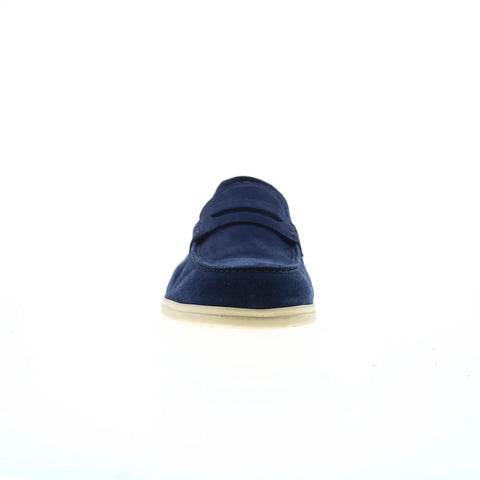 Di Bianco Procida Penny Cashmere 266 Mens Blue Loafers & Slip Ons Penny Shoes