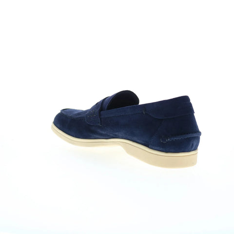 Di Bianco Procida Penny Cashmere 266 Mens Blue Loafers & Slip Ons Penny Shoes