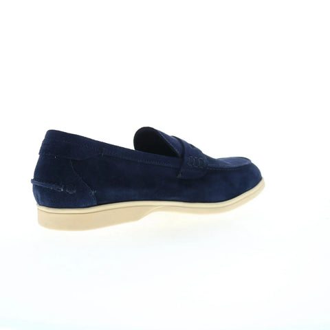 Di Bianco Procida Penny Cashmere 266 Mens Blue Loafers & Slip Ons Penny Shoes