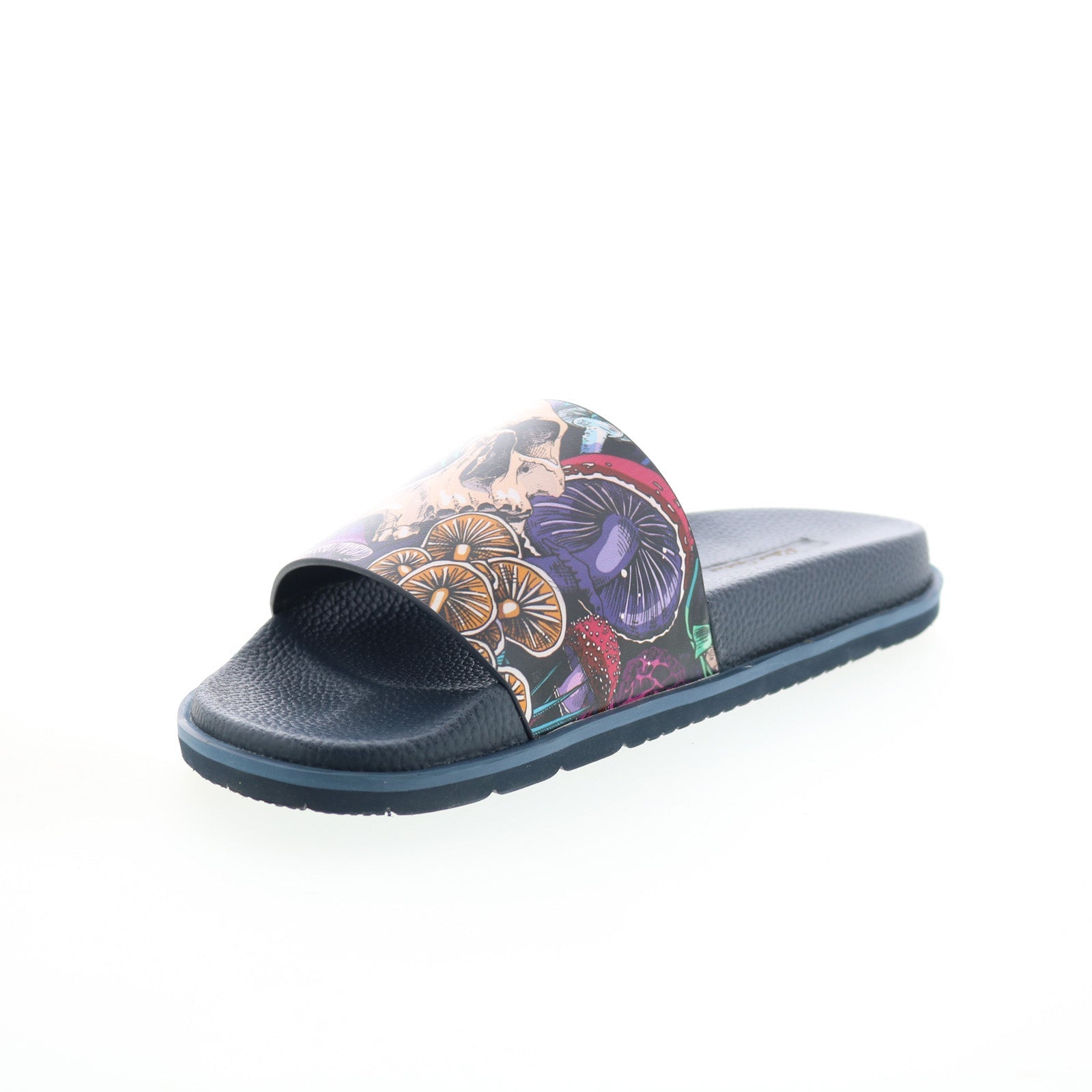 Robert Graham Avenue RG5838F Mens Blue Leather Slip On Slides Sandals Ruze Shoes