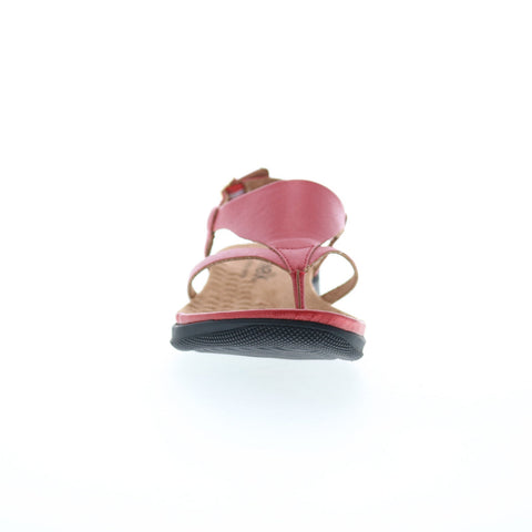 Softwalk Temara S2008-600 Womens Red Wide Synthetic Thong Sandals Shoes