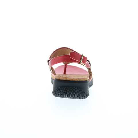Softwalk Temara S2008-600 Womens Red Wide Synthetic Thong Sandals Shoes