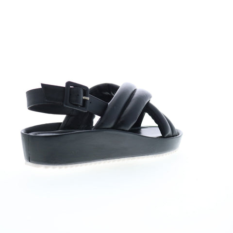 Softwalk Eden S2219-001 Womens Black Leather Wedges Sandals Shoes