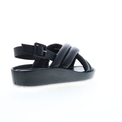 Softwalk Eden S2219-001 Womens Black Leather Wedges Sandals Shoes