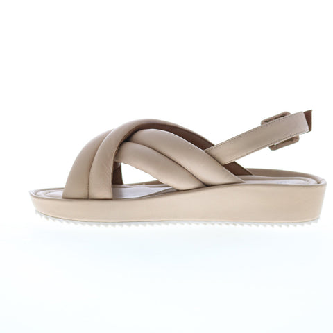 Softwalk Eden S2219-146 Womens Beige Wide Leather Wedges Sandals Shoes