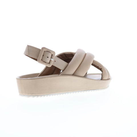 Softwalk Eden S2219-146 Womens Beige Wide Leather Wedges Sandals Shoes