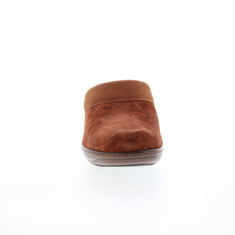 Softwalk Murietta S6015-954 Womens Brown Narrow Suede Clog Flats Shoes