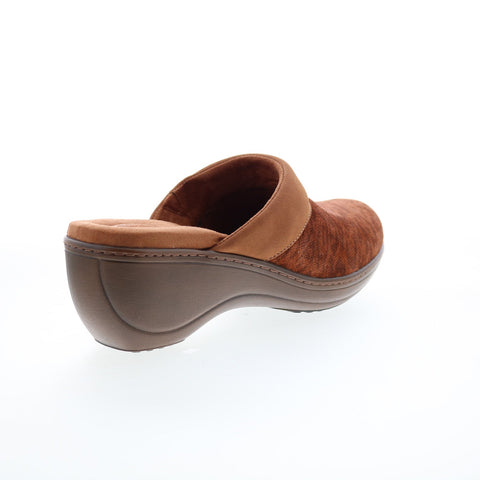 Softwalk Murietta S6015-954 Womens Brown Narrow Suede Clog Flats Shoes