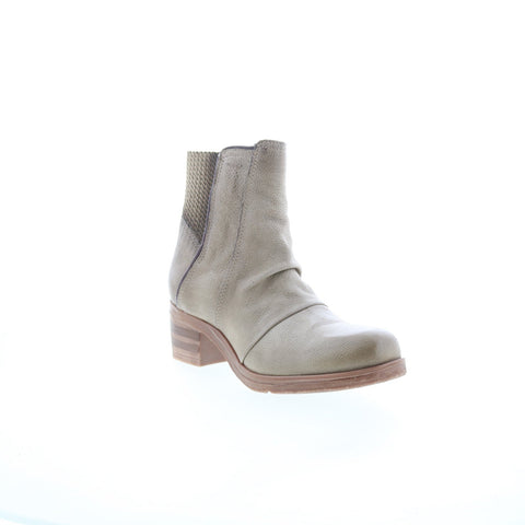 Miz Mooz Scarlett Womens Gray Leather Zipper Ankle & Booties Boots