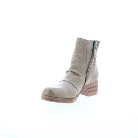Miz Mooz Scarlett Womens Gray Leather Zipper Ankle & Booties Boots
