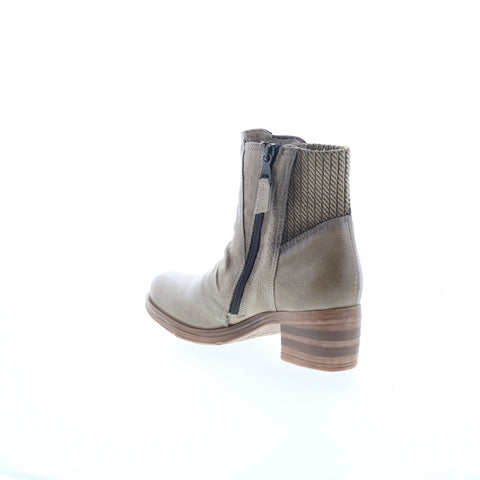 Miz Mooz Scarlett Womens Gray Leather Zipper Ankle & Booties Boots