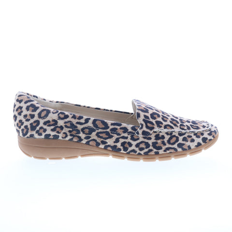 Easy Spirit Abide 8 SEABIDE8 Womens Beige Extra Wide Suede Loafer Flats Shoes