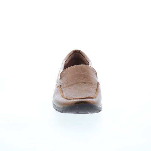 Easy Spirit Abide 8 SEABIDE8 Womens Gold Wide Leather Loafer Flats Shoes