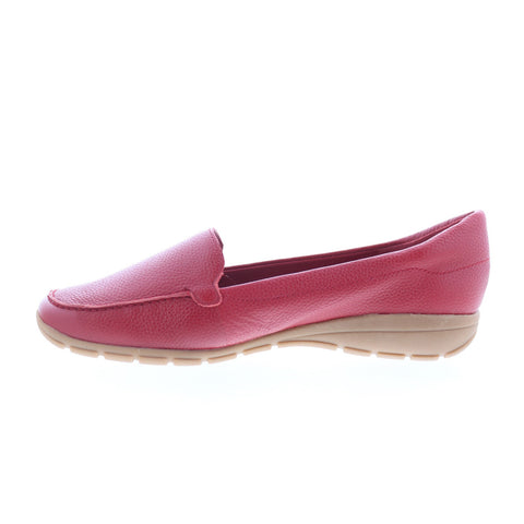 Easy Spirit Abide 8 SEABIDE8 Womens Red Wide Leather Loafer Flats Shoes