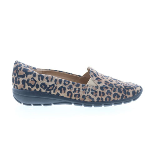Easy Spirit Abriana SEABRIANA Womens Brown Suede Slip On Loafer Flats Shoes