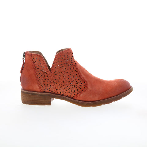 Sofft Barrosa SF0019903 Womens Orange Leather Zipper Ankle & Booties Boots