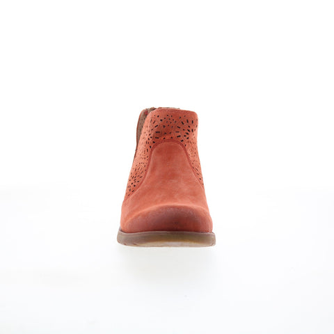Sofft Barrosa SF0019903 Womens Orange Leather Zipper Ankle & Booties Boots