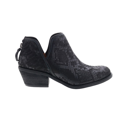 Sofft Abena SF0032151 Womens Black Leather Zipper Ankle & Booties Boots