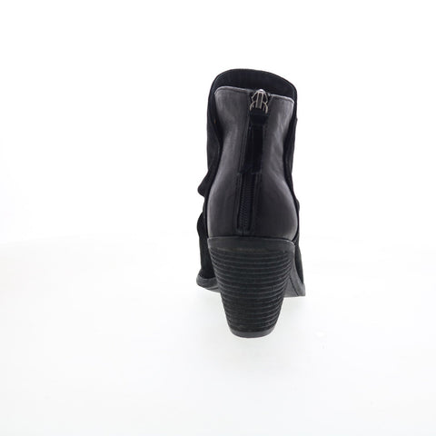 Sofft Teyton SF0050321 Womens Black Leather Zipper Ankle & Booties Boots