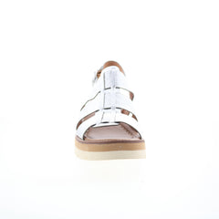 Sofft Patrina SF0081108 Womens Silver Leather Platform Sandals Shoes