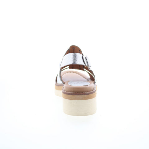 Sofft Patrina SF0081108 Womens Silver Leather Platform Sandals Shoes