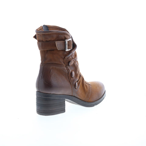 Miz Mooz Sidney Womens Brown Leather Zipper Ankle & Booties Boots