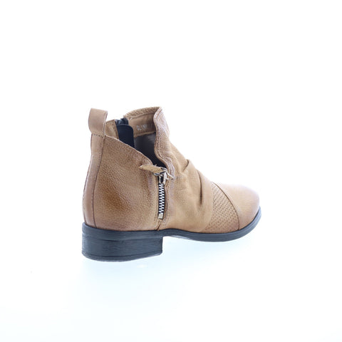 Miz Mooz Slinky Womens Brown Leather Slip On Ankle & Booties Boots