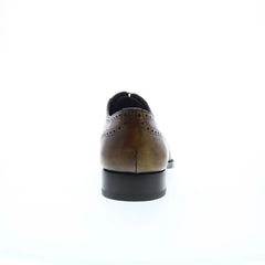 Di Bianco Sorrento Pebble Grain Mens Brown Oxfords Wingtip & Brogue Shoes
