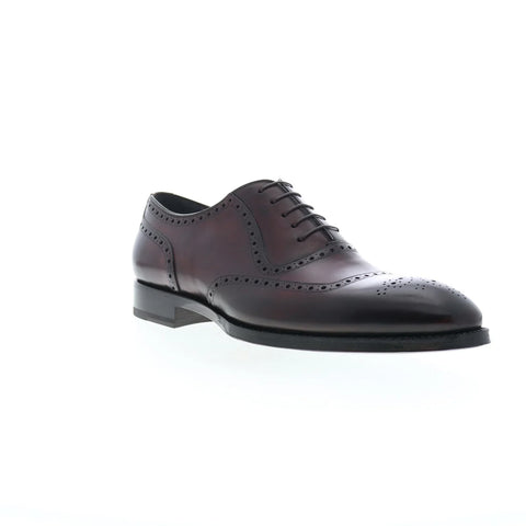 Di Bianco Sorrento Deco SBP940 Mens Burgundy Oxfords Wingtip & Brogue Shoes