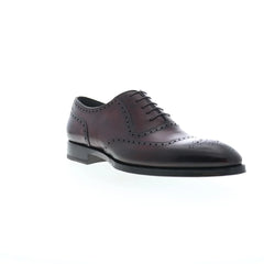 Di Bianco Sorrento Deco SBP940 Mens Burgundy Oxfords Wingtip & Brogue Shoes