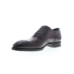 Di Bianco Sorrento Deco SBP940 Mens Burgundy Oxfords Wingtip & Brogue Shoes