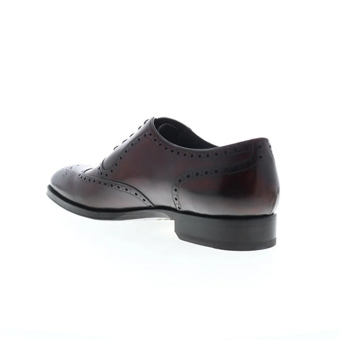 Di Bianco Sorrento Deco SBP940 Mens Burgundy Oxfords Wingtip & Brogue Shoes