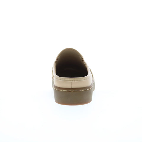 Spenco Durham Slide SP1038WHE Womens Beige Synthetic Mule Sandals Shoes