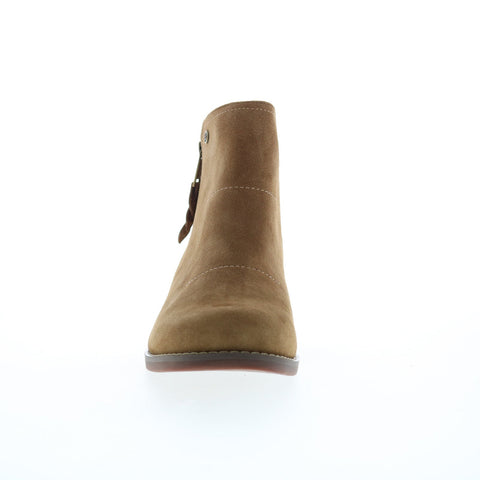 Spenco Ivy Boot SP1043WHE Womens Brown Suede Zipper Ankle & Booties Boots
