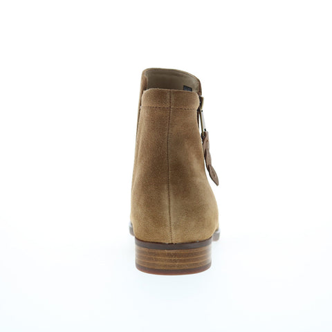 Spenco Ivy Boot SP1043WHE Womens Brown Suede Zipper Ankle & Booties Boots