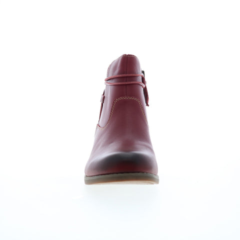 Spenco Durango Boot SP1047FIG Womens Burgundy Leather Ankle & Booties Boots