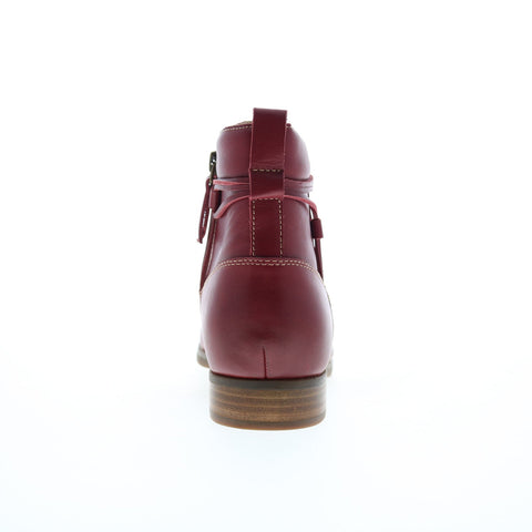 Spenco Durango Boot SP1047FIG Womens Burgundy Leather Ankle & Booties Boots