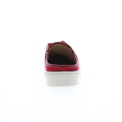 Spenco Barbados Slide SP1089APL Womens Red Suede Slip On Mule Sandals Shoes