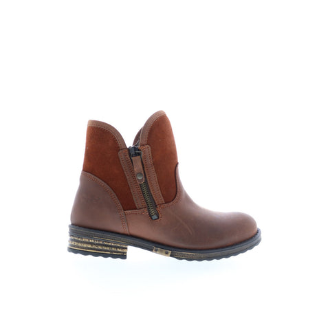 Bos. & Co. Strive Womens Brown Suede Zipper Ankle & Booties Boots