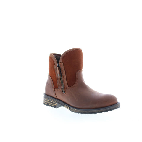 Bos. & Co. Strive Womens Brown Suede Zipper Ankle & Booties Boots