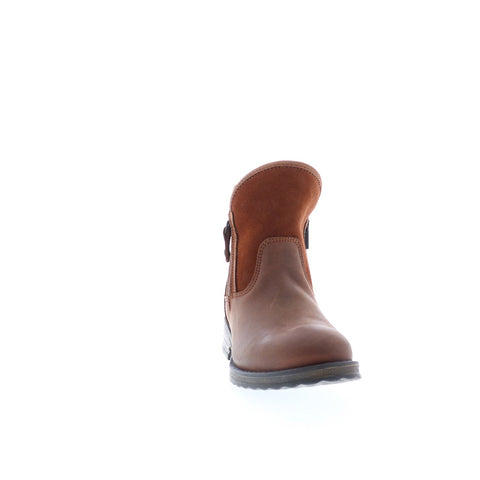 Bos. & Co. Strive Womens Brown Suede Zipper Ankle & Booties Boots