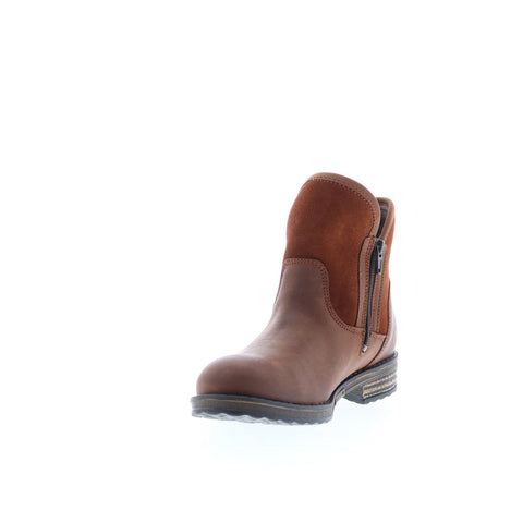 Bos. & Co. Strive Womens Brown Suede Zipper Ankle & Booties Boots