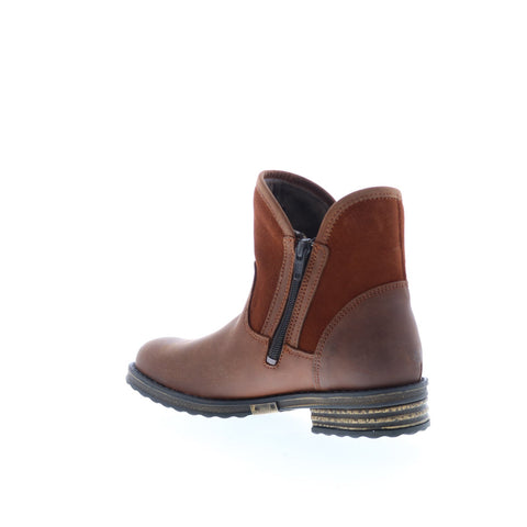 Bos. & Co. Strive Womens Brown Suede Zipper Ankle & Booties Boots