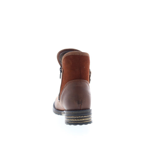 Bos. & Co. Strive Womens Brown Suede Zipper Ankle & Booties Boots