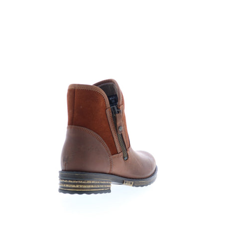 Bos. & Co. Strive Womens Brown Suede Zipper Ankle & Booties Boots