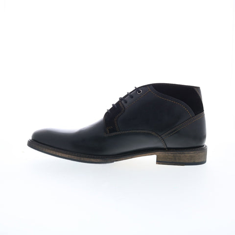 Testosterone Air Wing T99320 Mens Black Leather Lace Up Chukkas Boots