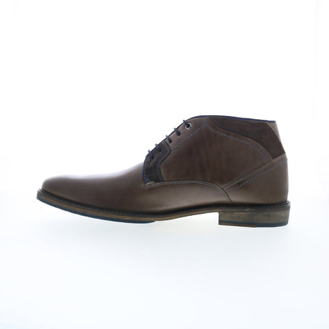 Testosterone Air Wing T99320 Mens Gray Leather Lace Up Chukkas Boots