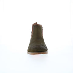 Testosterone Apple Jay T99330 Mens Green Leather Slip On Chelsea Boots